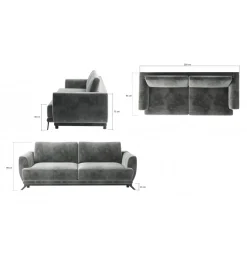 ELTAP Sofa rozkładana MEGIS 250 cm z funkcją spania