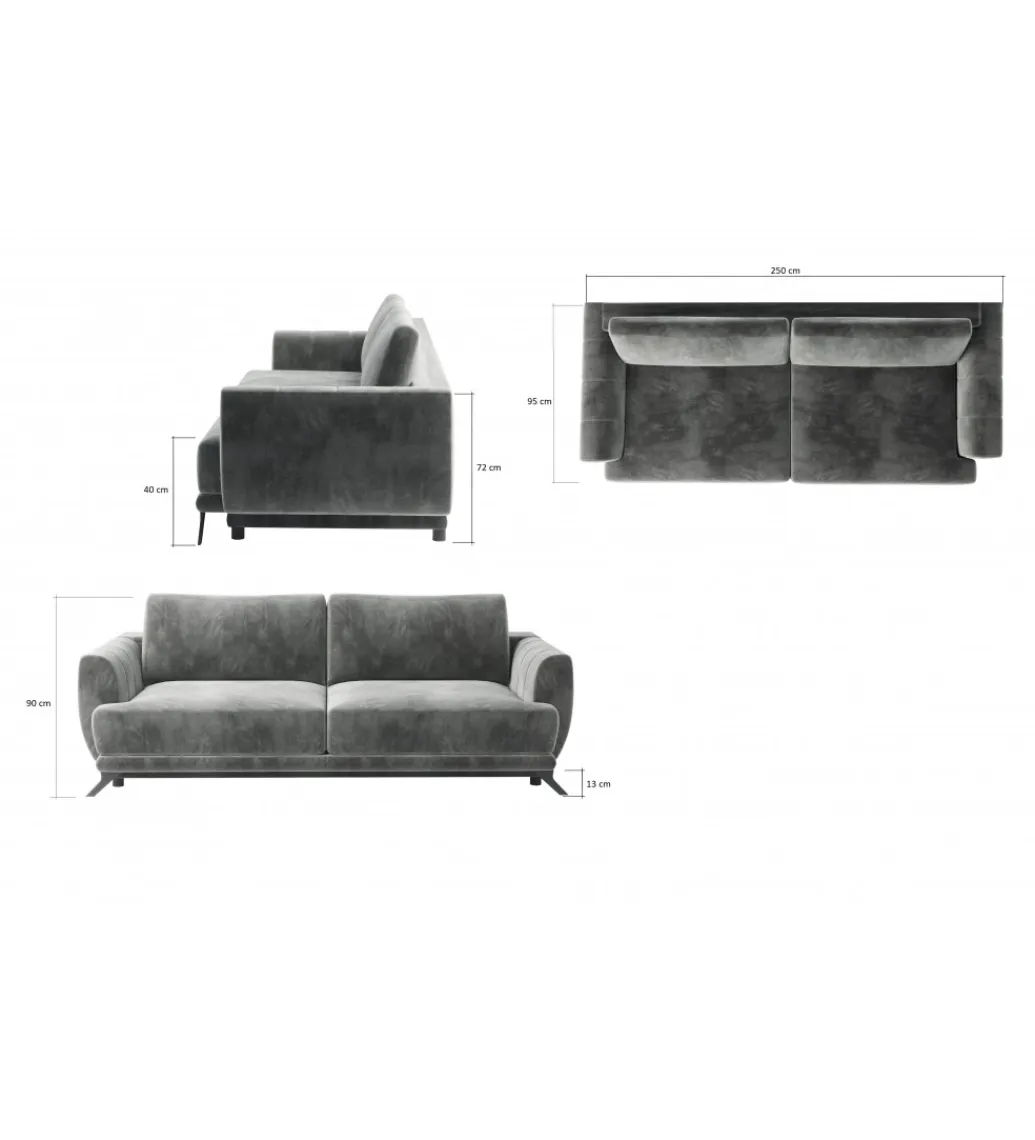 ELTAP Sofa rozkładana MEGIS 250 cm z funkcją spania