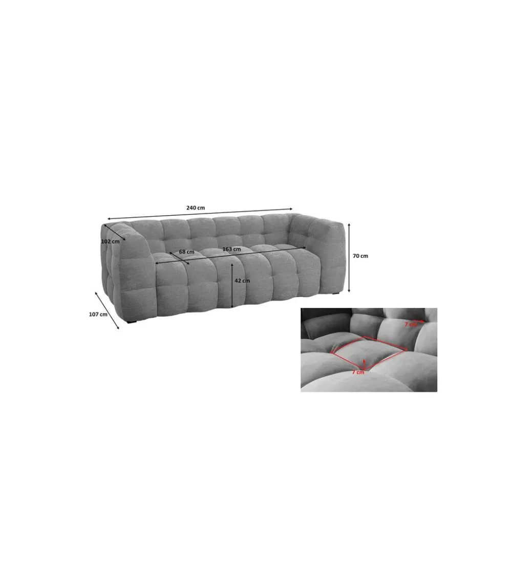 KDesign Sofa SALMANCA 240 cm żółta
