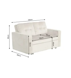 Invicta Interior - przedsprzedaż Sofa SMART 140 cm z funkcją spania zielony