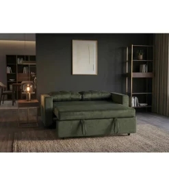 Invicta Interior - przedsprzedaż Sofa SMART 140 cm z funkcją spania zielony