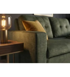 Invicta Interior - przedsprzedaż Sofa SMART 140 cm z funkcją spania zielony