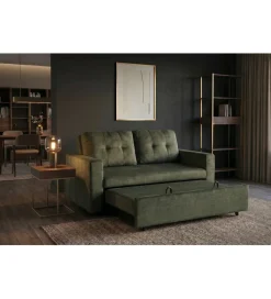 Invicta Interior - przedsprzedaż Sofa SMART 140 cm z funkcją spania zielony