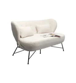 KARE Sofa Snow 234 cm Bouclé biała