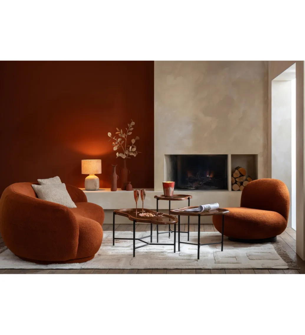 J-Line Sofa SNOW 234 cm pomarańczowa