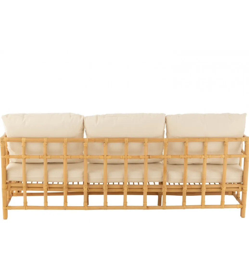 J-Line Sofa trzyosobowa ELISE 187 cm rattan