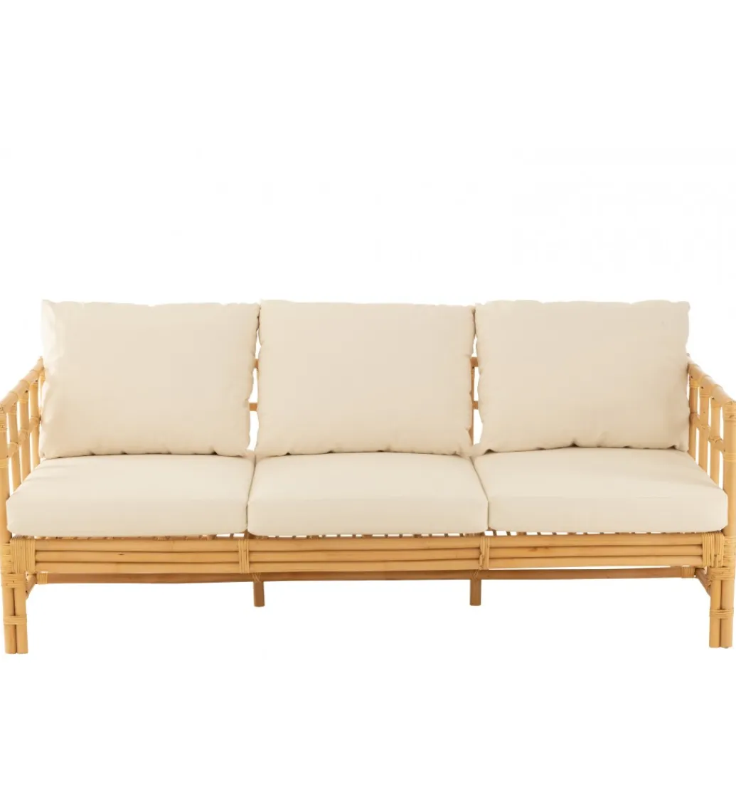 J-Line Sofa trzyosobowa ELISE 187 cm rattan