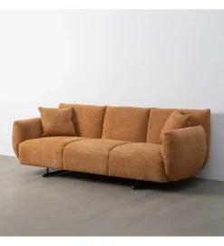DENZO Sofa trzyosobowa MEFO 210 cm terakota