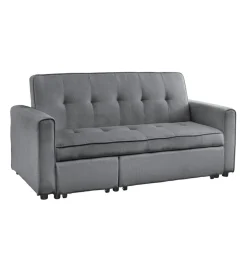 Invicta Interior - przedsprzedaż Sofa z funkcją spania SMART 180 cm cord szary
