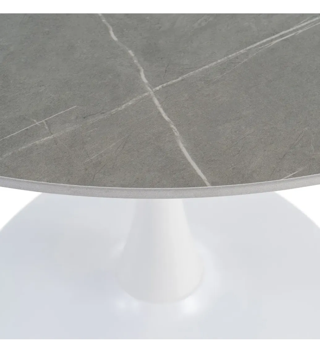 Zona-Design Stół AGAT 100 cm biały szary blat