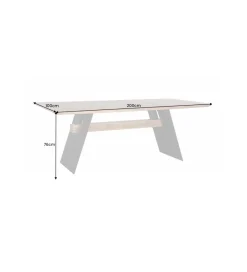 Invicta Interior Stół ANSAGER 200 cm drewno dąb dziki