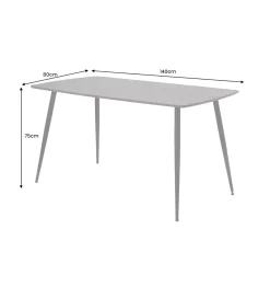 Invicta Interior Stół APARTMENT 140 cm szary