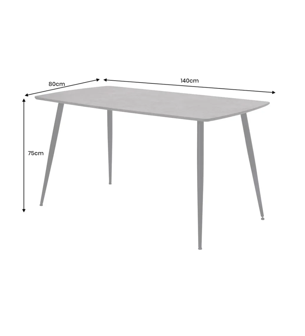 Invicta Interior Stół APARTMENT 140 cm szary