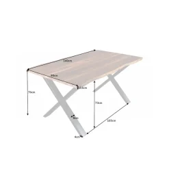 Invicta Interior Stół ARKTYKA Mammut X 160 cm drewno akacja