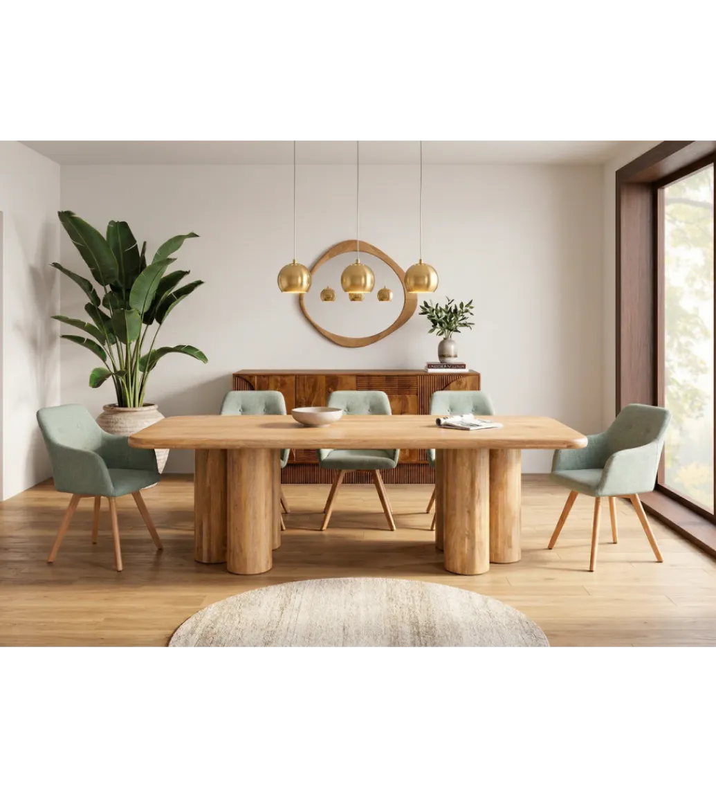 Invicta Interior Stół ART DECO 240 cm drewno mango naturalny