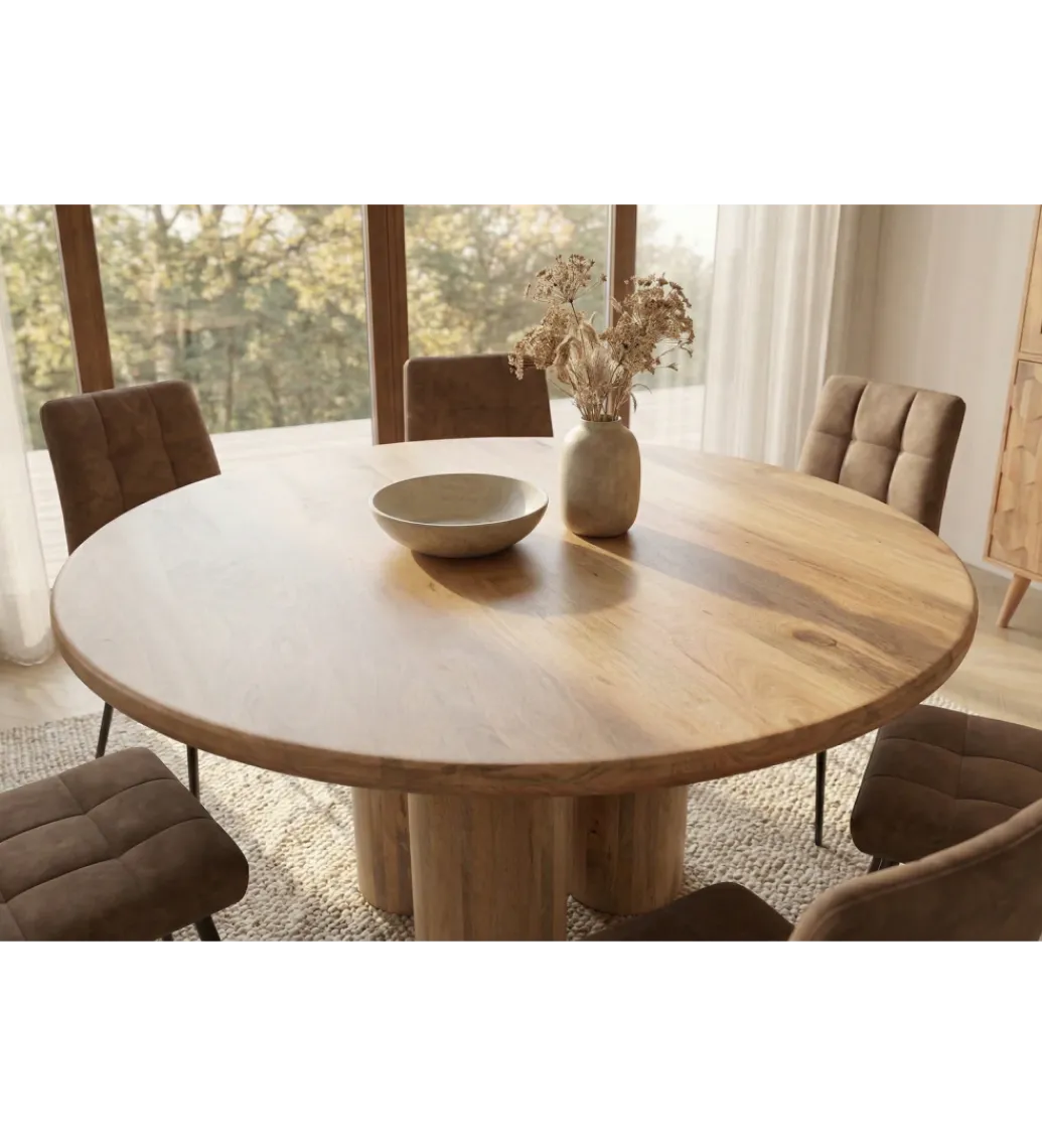 Invicta Interior Stół ART DECO 140 cm drewno mango nautralny