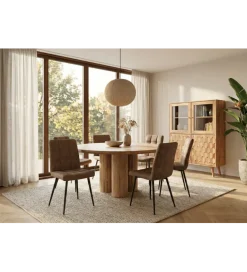 Invicta Interior Stół ART DECO 140 cm drewno mango nautralny