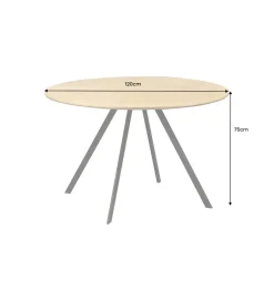 Invicta Interior Stół ATELIER 120 cm kolor naturalnego dębu