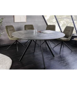 Invicta Interior Stół ATELIER 120 cm kolor naturalnego kamienia szary