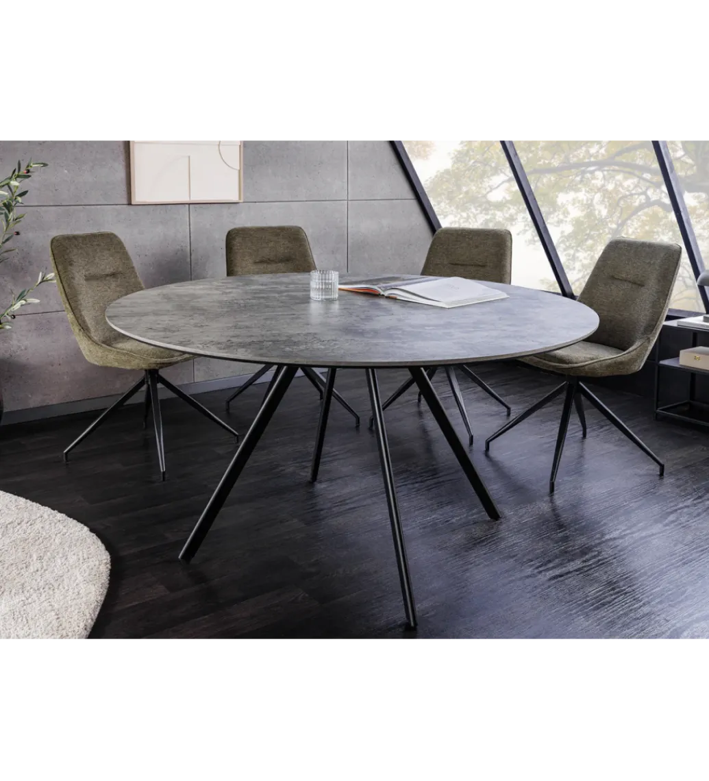 Invicta Interior Stół ATELIER 120 cm kolor naturalnego kamienia szary