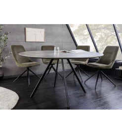 Invicta Interior Stół ATELIER 120 cm kolor naturalnego kamienia szary