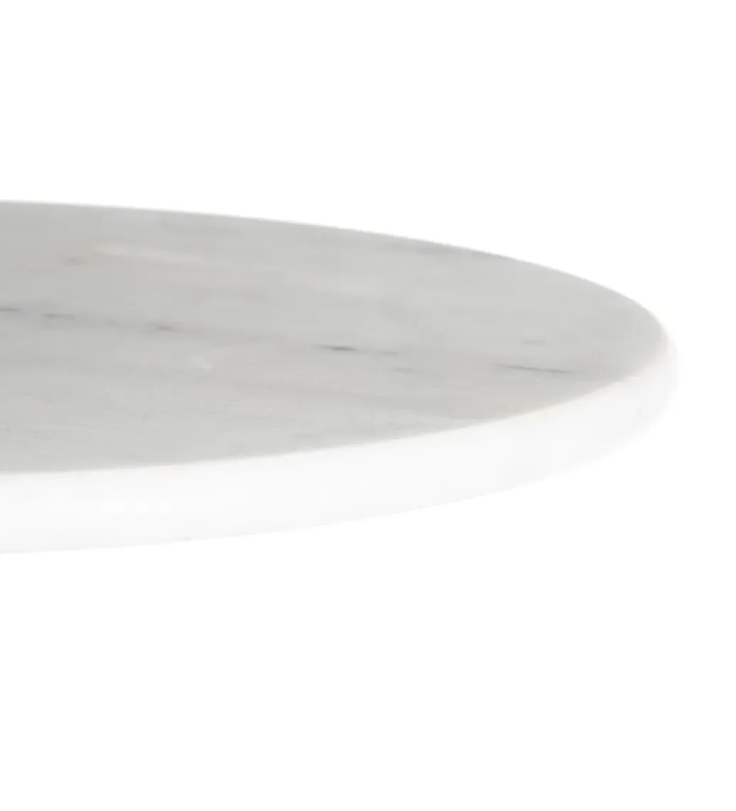 Zona-Design Stół AUESON 110 cm czarny blat w optyce marmuru