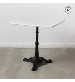 Zona-Design Stół AUESON 70 cm czarny blat w optyce marmuru