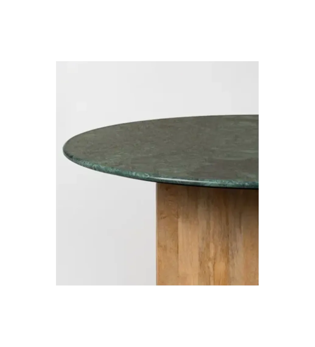 Zona-Design Stół AUXY 115 cm drewno mango marmur