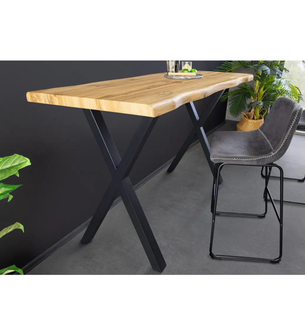 Invicta Interior Stół barowy WILD 120 cm wygląd naturalnego dębu