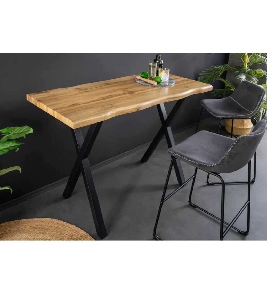 Invicta Interior Stół barowy WILD 120 cm wygląd naturalnego dębu