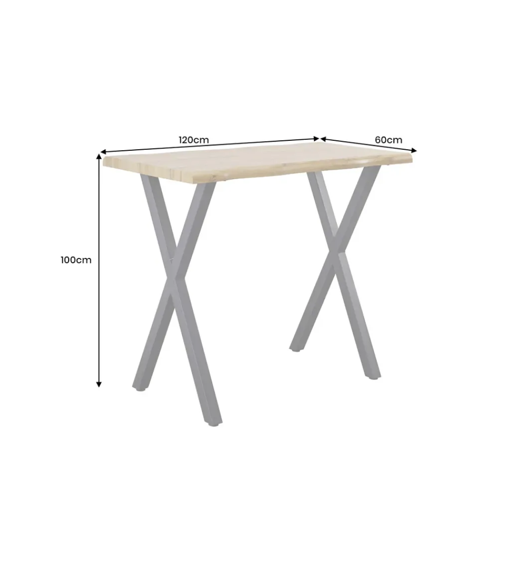 Invicta Interior Stół barowy WILD 120 cm wygląd naturalnego dębu