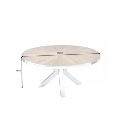 Invicta Interior Stół Barracuda 140 cm drewno teak