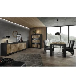 MCA Linia Włoska Stół BASIC 180 Cm X 90 Cm czarny z dodatkiem koloru klon Pero