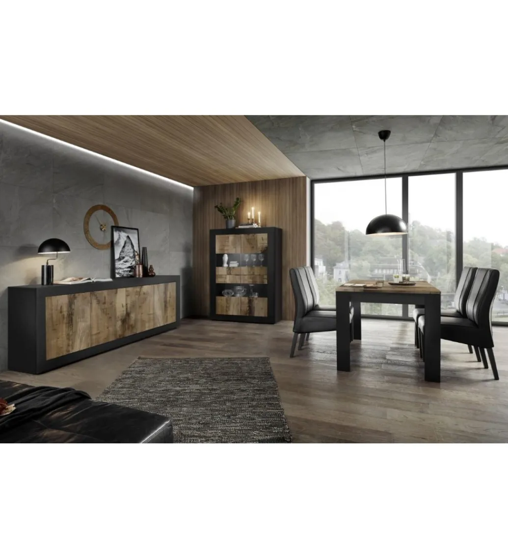 MCA Linia Włoska Stół BASIC 180 Cm X 90 Cm czarny z dodatkiem koloru klon Pero