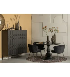 WOOOD Stół BLANCO 120 cm drewno mango czarny