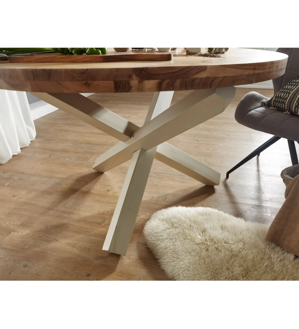 WOHNLING, GERMANY Stół BOHA 120 cm drewno akacja