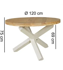 WOHNLING, GERMANY Stół BOHA 120 cm drewno akacja