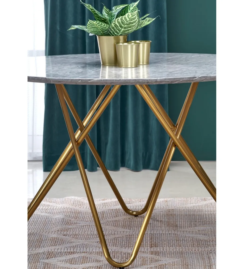 Halmar Stół Bonello 120 cm w optyce szarego marmuru