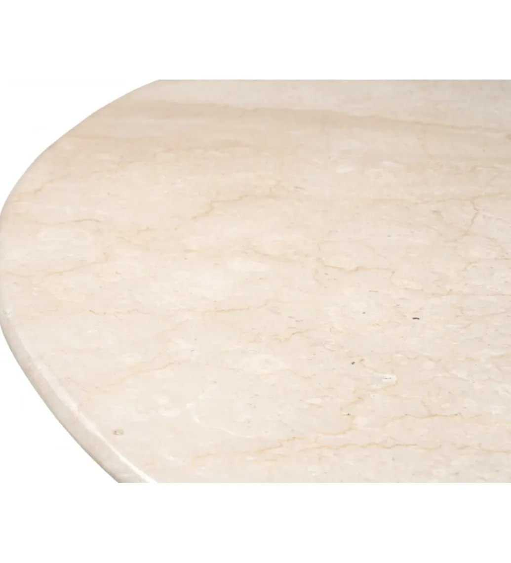 LF-Design Stół Brix Bottecino 130 cm Marmur Drewno mango