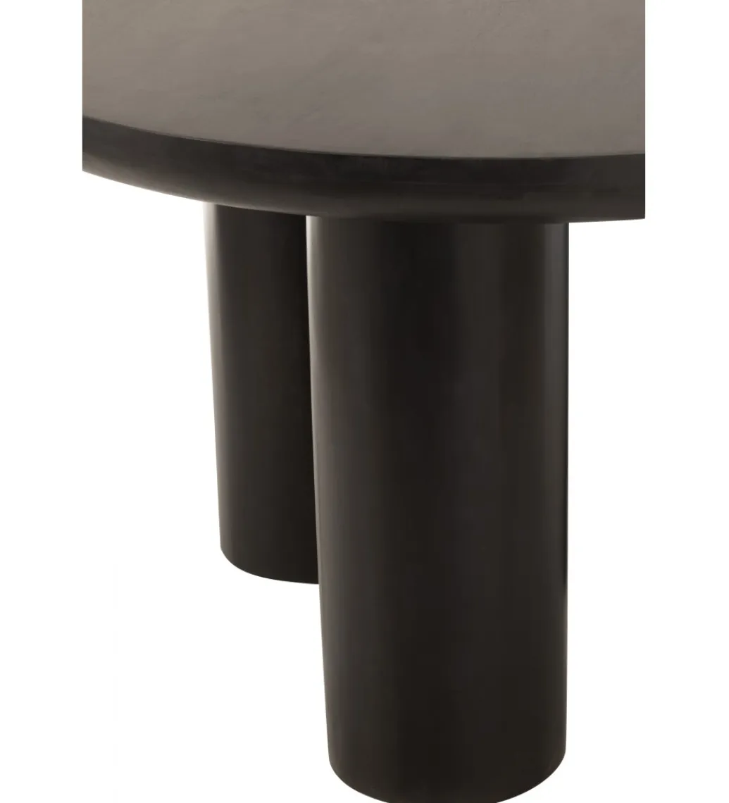 J-Line Stół CAVE 120 cm drewno mango czarny