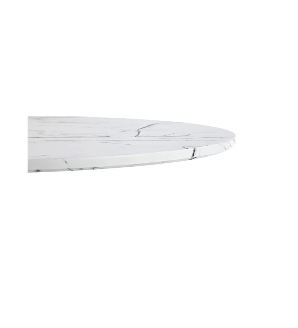Halmar Stół DENVER 80 cm w optyce białego marmuru