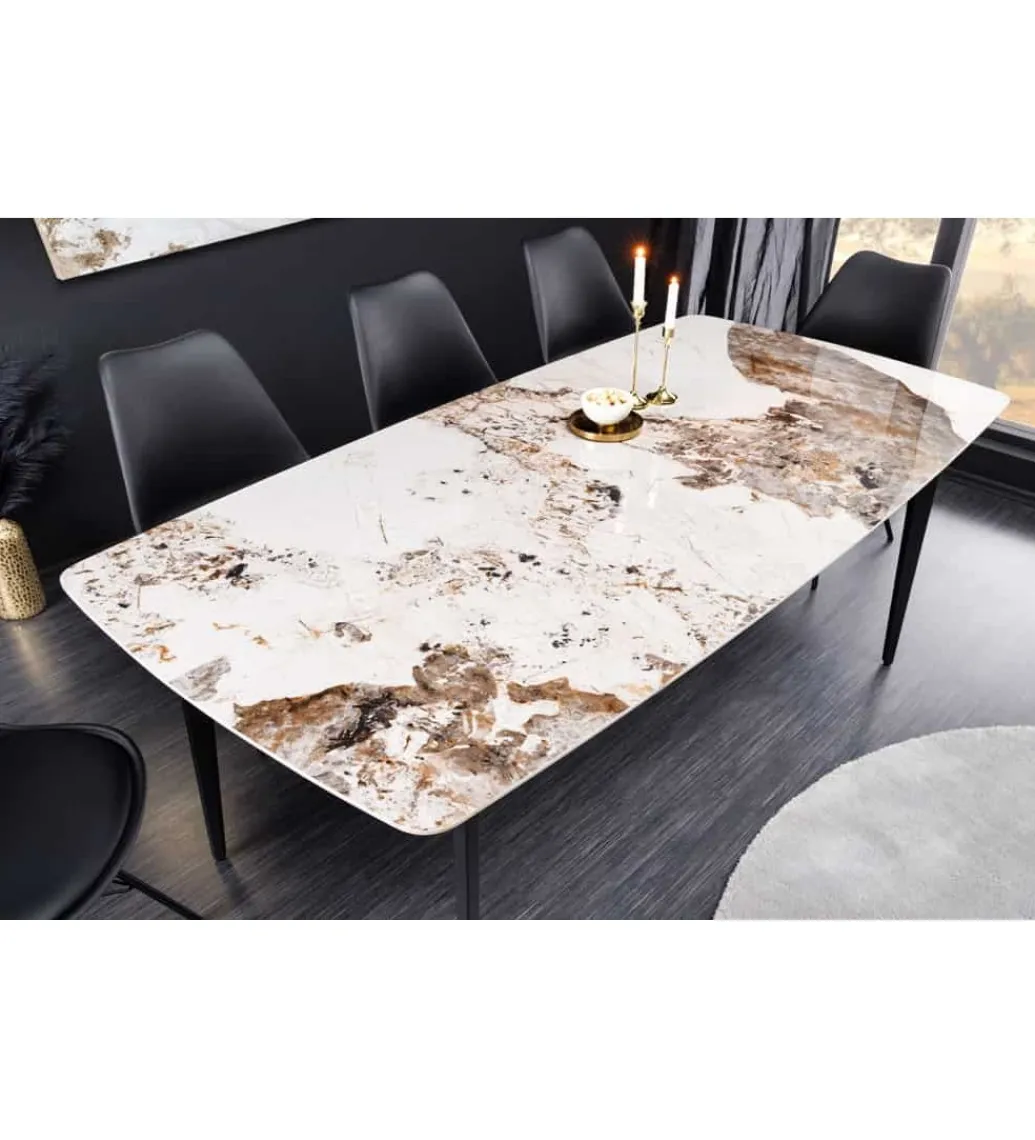 Invicta Interior Stół DYLAN 180 cm ceramika w optyce marmuru