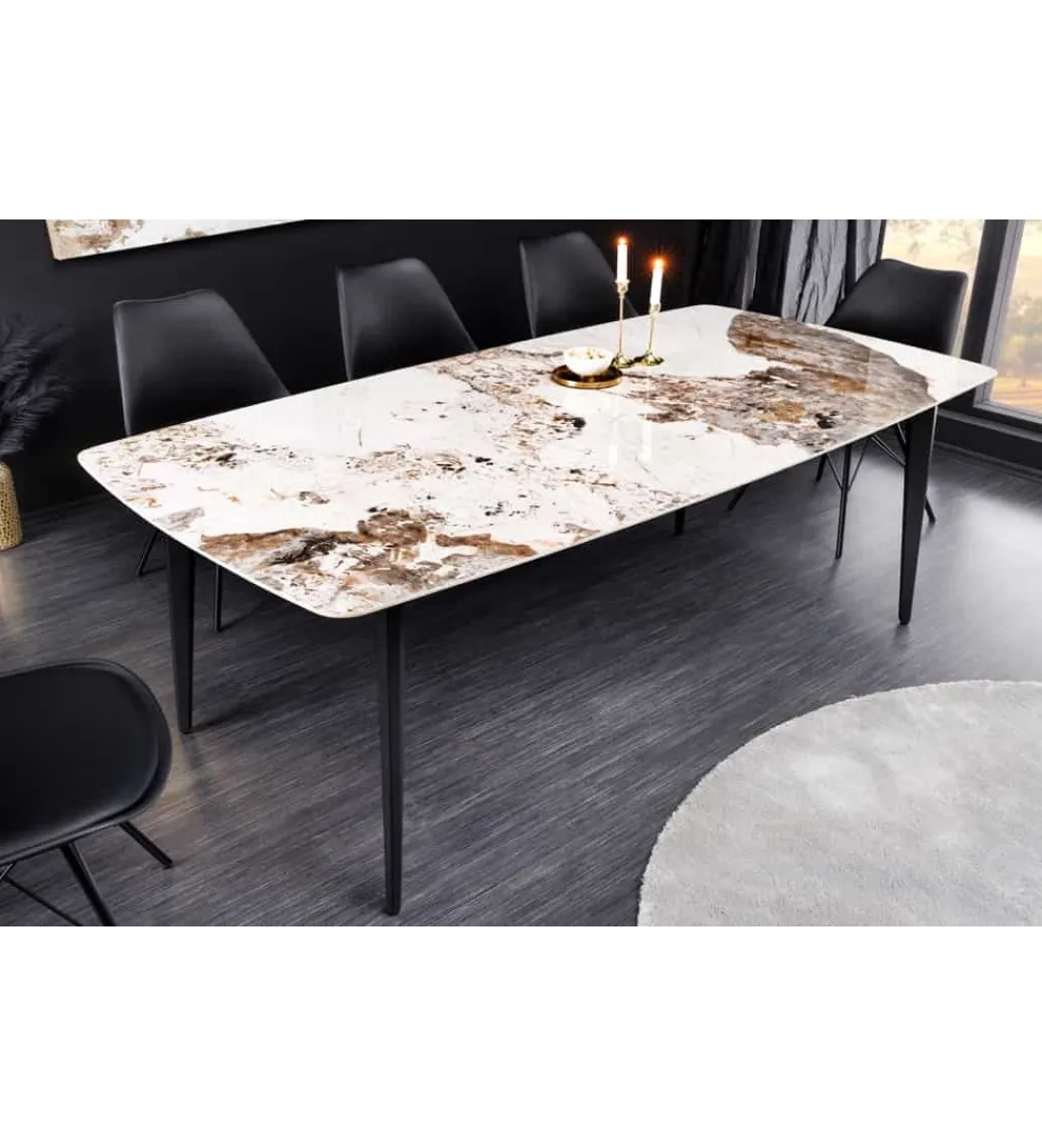 Invicta Interior Stół DYLAN 180 cm ceramika w optyce marmuru