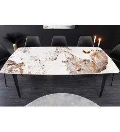 Invicta Interior Stół DYLAN 180 cm ceramika w optyce marmuru