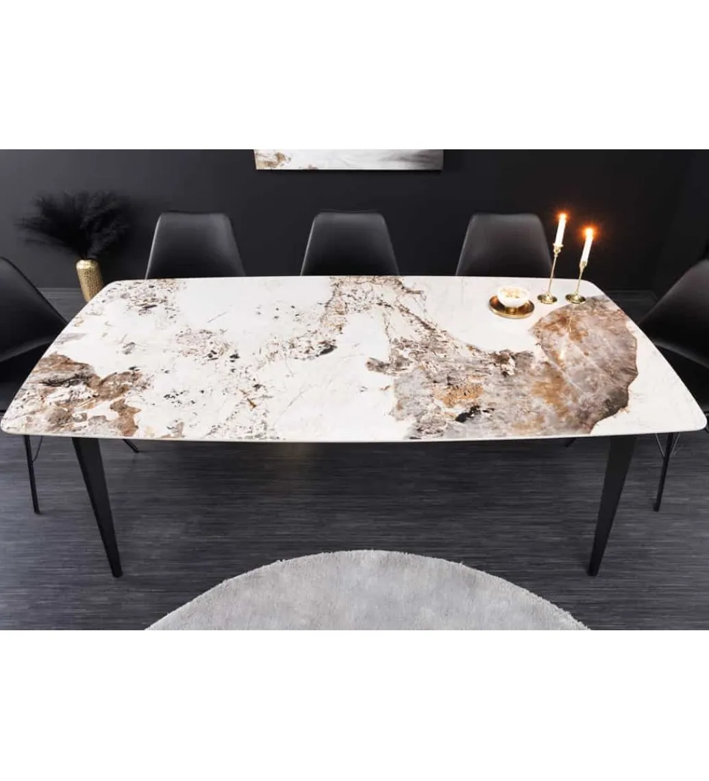 Invicta Interior Stół DYLAN 180 cm ceramika w optyce marmuru