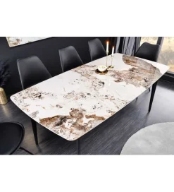 Invicta Interior Stół DYLAN 160 cm ceramika w optyce marmuru