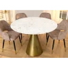 Invicta Interior Stół ELEGANCIA 100 cm biały marmuru