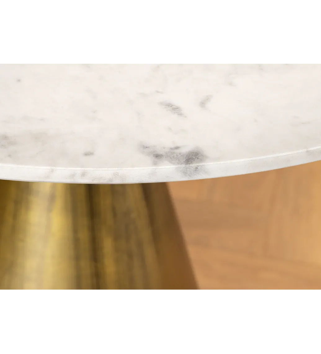 Invicta Interior Stół ELEGANCIA 100 cm biały marmuru