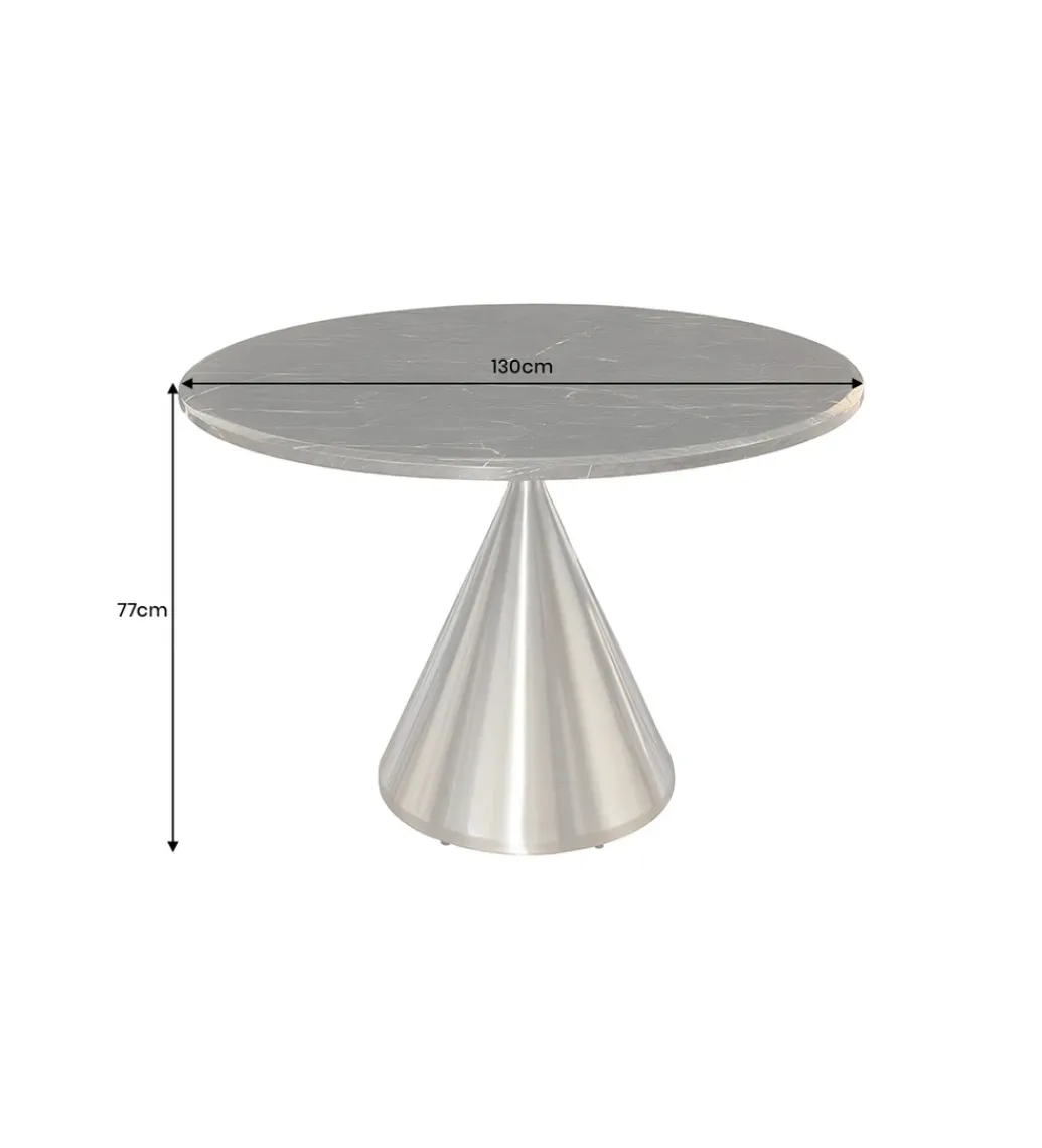 Invicta Interior Stół ELEGANCIA 130 cm w optyce czarnego marmuru