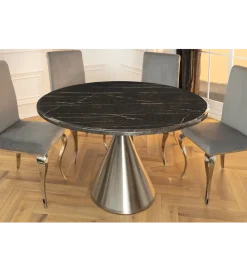 Invicta Interior Stół ELEGANCIA 130 cm w optyce czarnego marmuru